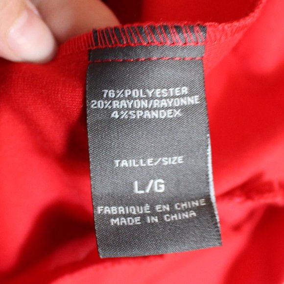 3/$20 - Red 3/4 Sleeve Blazer with Black Details - Picture 6 of 9